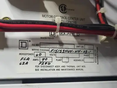 USED SQUARE D MODEL 6