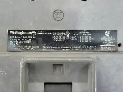 USED WESTINGHOUSE HKA3225F