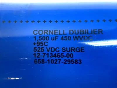 USED CORNELL DUBILIER CAPACITOR 1500ΜF 450VDC 525V SURGE +95°C
