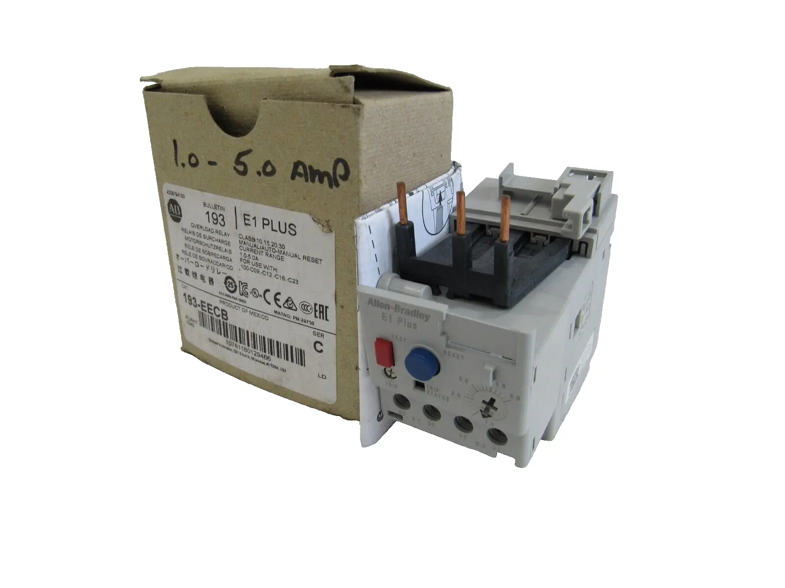 ALLEN BRADLEY 193-EECB OVERLOAD RELAY 193EECB NEW, SURPLUS