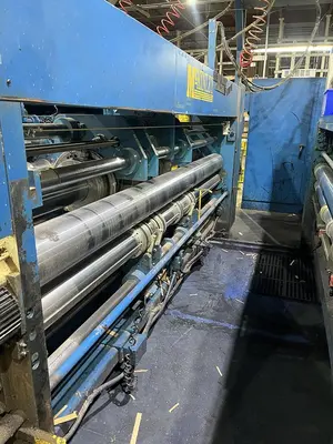 50" x 130" McKinley 2 color Flexo Folder Gluer with die cut section