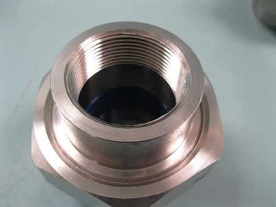 Lot (2) Unbranded CS/SS Union 1-1/2" NPT NEW L15