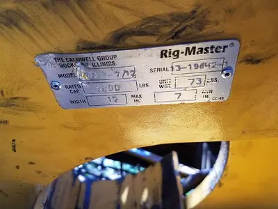 Caldwell Rig-Master Pipe/Bar Stock Handler 2000 Lb Capacity