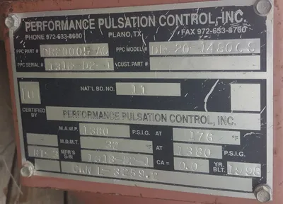 USED PERFORMANCE PULSATION DR-20-1480CS