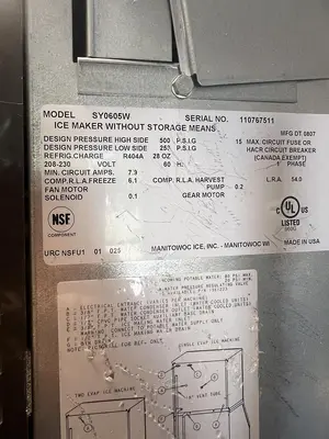 Used MANITOWOC SY0605W Ice Machines Florida US | BAM Discount Restaurant Equipment #1505793