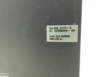 Bosch NAA 21/1V-D Power Feed Unit for Digital Servo Drive 460v 3ph 50/60Hz 25A