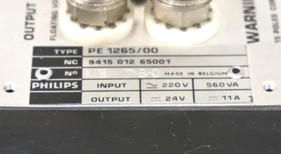 USED PHILIPS PE-1265/00 POWER SUPPLY MODULE 9415-012-65001
