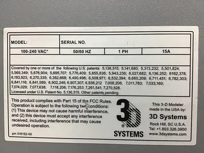USED 3D SYSTEMS PROJET 5000