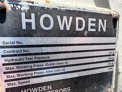 Howden Screw Compressors SN MK6/WRVIH321132/326
