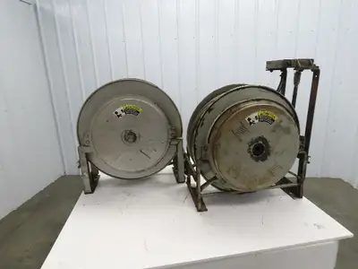 Hannay Reels 818-23-24-B-VR Retractable Industrial Water Hose Reel 1/2" Lot Of 2