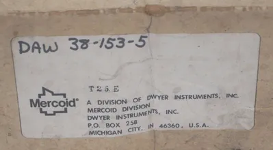 NEW MERCOID DWYER DAW 38-153-5 TEMPERATURE SWITCH