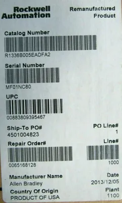 REFURBISHED ALLEN BRADLEY 1336-B005-EAD-FA2 DRIVE SER.A 1336B005EADFA2