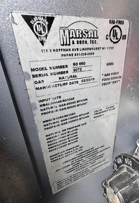 Used 2015 MARSAL SD660 Pizza Equipment Ohio US | Palm Beach Restaurant Equipment, LLC #1421281