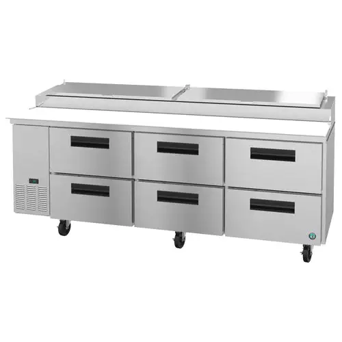 Hoshizaki PR93A-D6 93" Steelheart Pizza Prep Table w/ Refrigerated Base, 115v