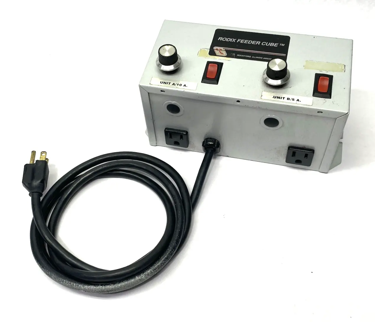 Used Rodix Plus Feeder Cube Dual Control Unit 10A Unit A, 5A Unit B, 121-13 Industrial Controls Michigan US | Maverick Industrial Sales #1402198