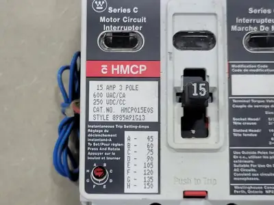 Used WESTINGHOUSE HMCP015E0S Switchgears British Columbia CA | Lenmark #242418