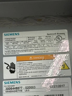 Used Siemens SX420A24ETHS Electrical Boxes California US | Davliegogo LLC #1705630
