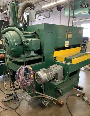 USED TIMESAVERS TB337-2HDA, 37" BOTTOM-HEAD ABRASIVE PLANER SANDER