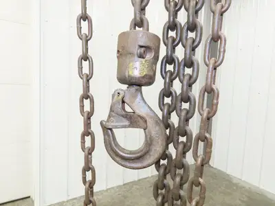 CM Cyclone Series 646 1-1/2 Ton 3000Lb Manual Chain Fall Hand Hoist 20' Lift