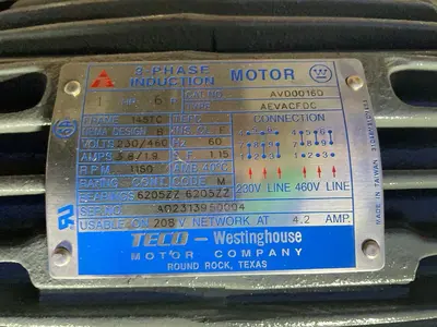 Used TECOWESTINGHOUSE AVD0016D Motors (misc) Ohio US | HGR 24 #1503660