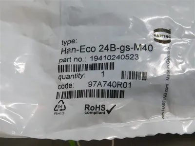 Harting 19410240523 Han-Eco 24B-gs-M40 Sleeve Housing New
