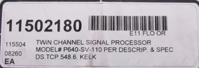 NEW KELK P640 TWIN CHANNEL SIGNAL PROCESSOR BOARD 61830-D3 LR15234-10