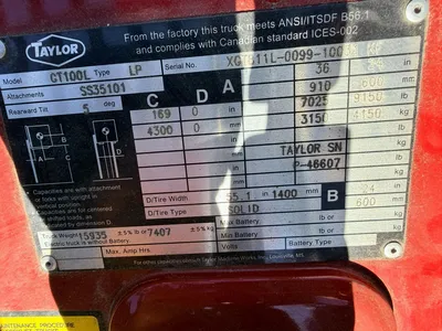 2021 TAYLOR GT100L FORK LIFT TRUCKS | Machinery Network (9)