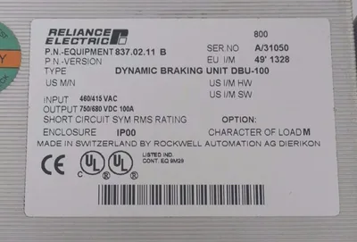 USED RELIANCE ELECTRIC DBU-100