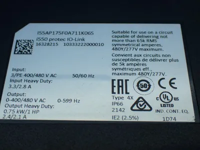 USED LENZE I55AP175F0A711K06S