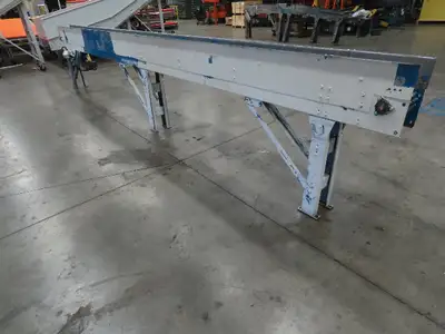 New London Engineering 8"x 20' Plastic Roller Belt Accumulating Conveyor 460V