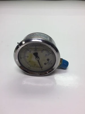 New! 2 1/2" Liquid FIlled Pressure Gauge 1/4NPT Brass Lower Warranty!