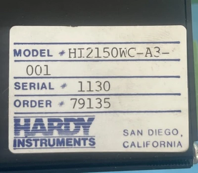 NEW Hardy Instruments HI2150WC-A3-001