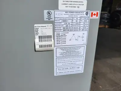 New | in-Stock REX POWER MAGNETICS BA15J-M/K13/S1/T115/X/Z3 Transformers British Columbia CA | Lenmark #1426771