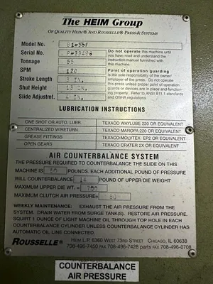 Used ROUSSELLE _UNKNOWN_ O.B.I. Presses Ohio US | Yoder Brothers machinery #1371102