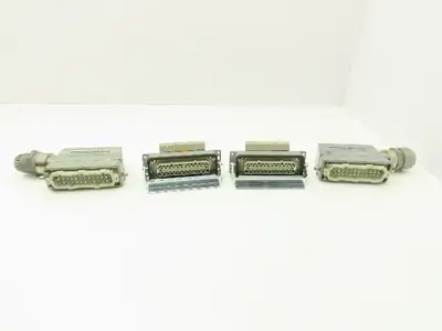 Phoenix Contact 24-Pin 16A Male Female Connector HC-KA Terminals Lot of 4