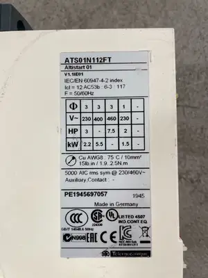 USED Schneider Electric Schneider Electric ATS01N112FT Altistart 01
