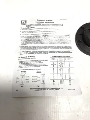 TB Wood’s SDSX1 Bushing Series PZU  3/8″