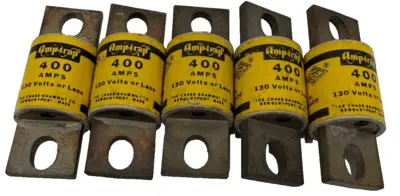 NEW LOT OF 5 CHASE-SHAWMUT A13X400 AMPTRAP FUSES 400AMP 130V