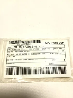 Hach Chem 515033 Lamp Assembly for Hach 2100 Turbimeter(Lot of 2)