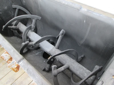 15 cu ft Double Ribbon Blender, rubber lined trough and ribbon