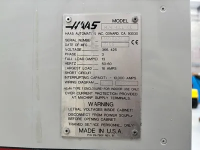 2006 HAAS Mini Mill CE Vertical Machining Centers | Charter Auctions (15)