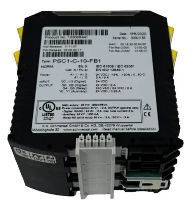 USED SCHMERSAL PSC1-C-10-FB1 SAFETY CONTROLLER 103008441