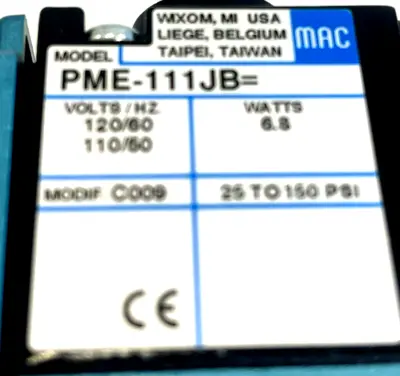 NEW MAC VALVES 811C-PM-111JB-172 SOLENOID VALVE 811CPM111JB172