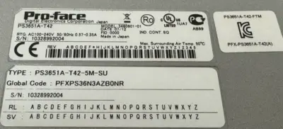 USED PRO-FACE PS3651A-T42