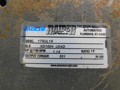 Morse 175UL15 Raider Plus Gearbox 1.14 HP @ 1750 RPM Ratio 15 Used