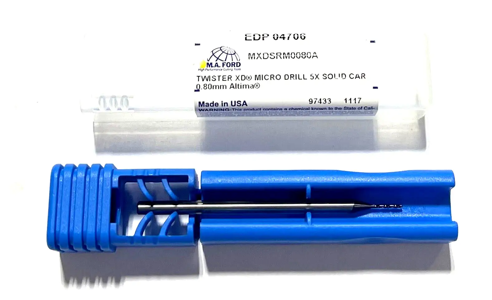 OSG 0.80mm Solid Carbide Micro Drill 5xD Altima Coating 2 Flute 04706 USA Made