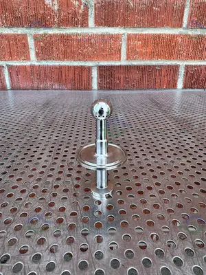 USED LOT OF 2 - STAINLESS STEEL SPRAY BALL W/ 2" TO 1/2" SANITARY FITTING