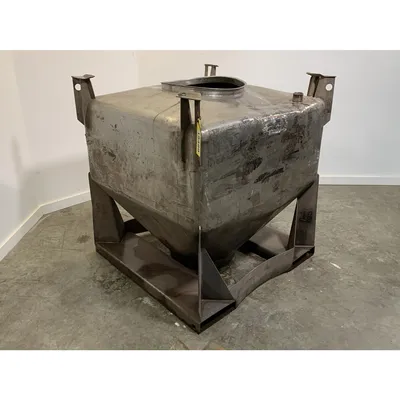 Used 1000 Liter (35 cu. Ft) IBC Matcon Stainless Steel Portable Tote Bin