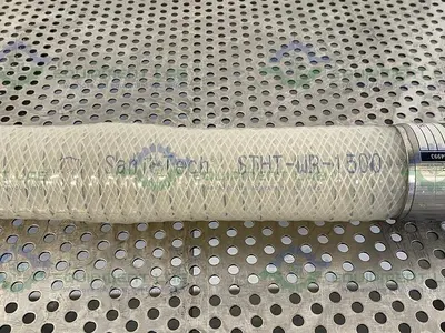 USED SANI-TECH STHT-WR-1500 19" SILICONE HOSE W/ 1 1/2" SANITARY FITTING