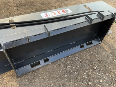 New JCT 72” Hydraulic Rototiller Skid Steer Attachment, Universal Quick Attach, has hydraulic hoses ...